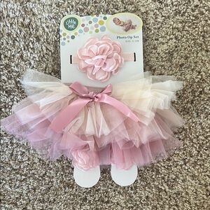 Little Me Pink and Cream Newborn Outfit